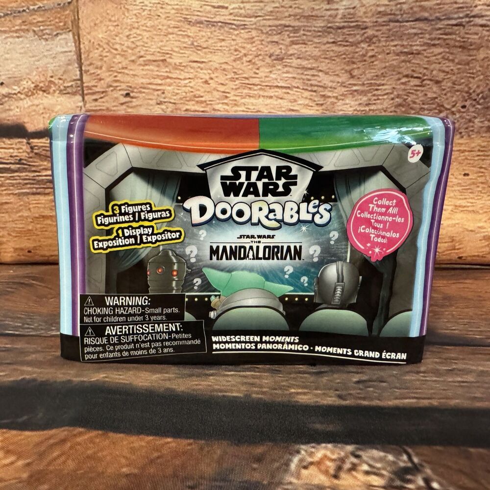 Star Wars Doorables The Mandalorian Widescreen Moments 3 Figures & Display New